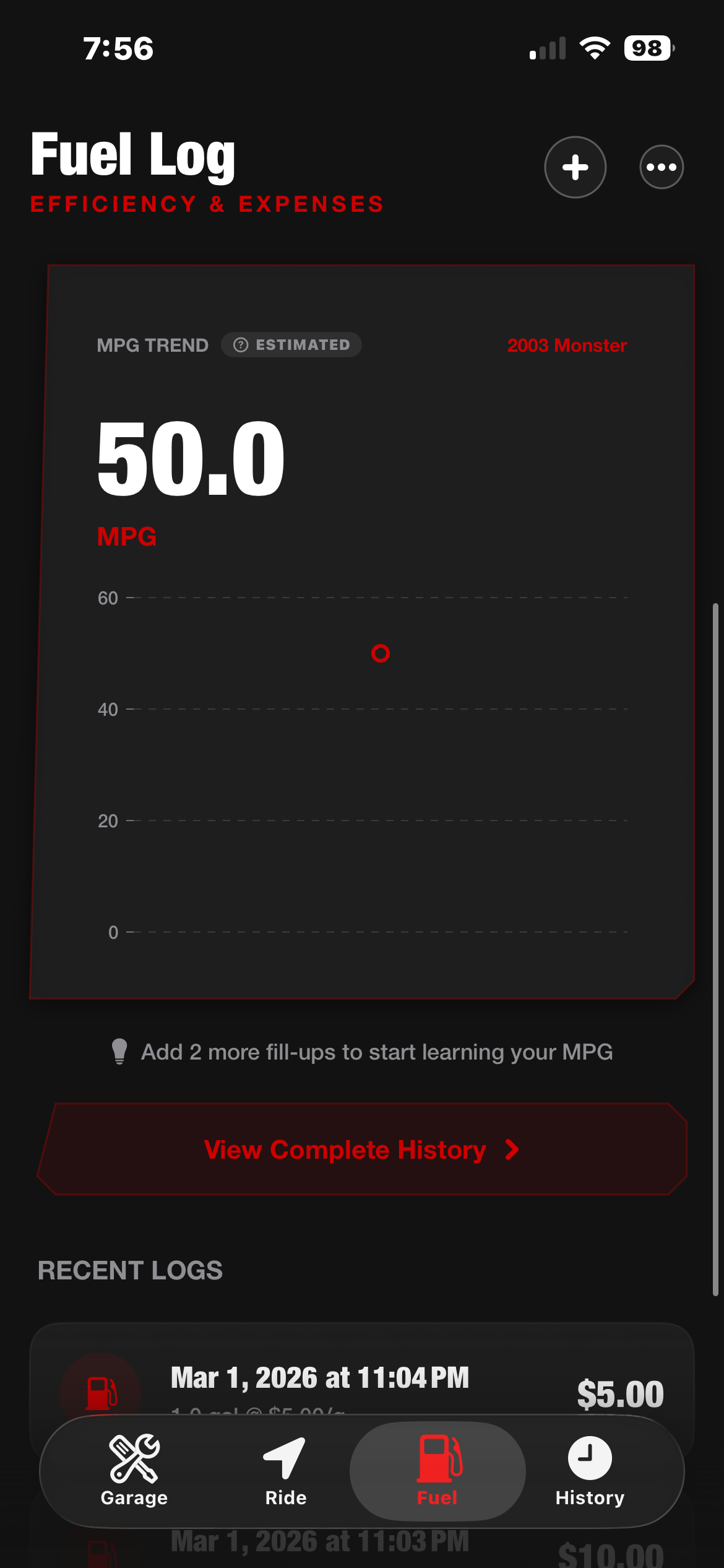 Fuel Analytics screenshot