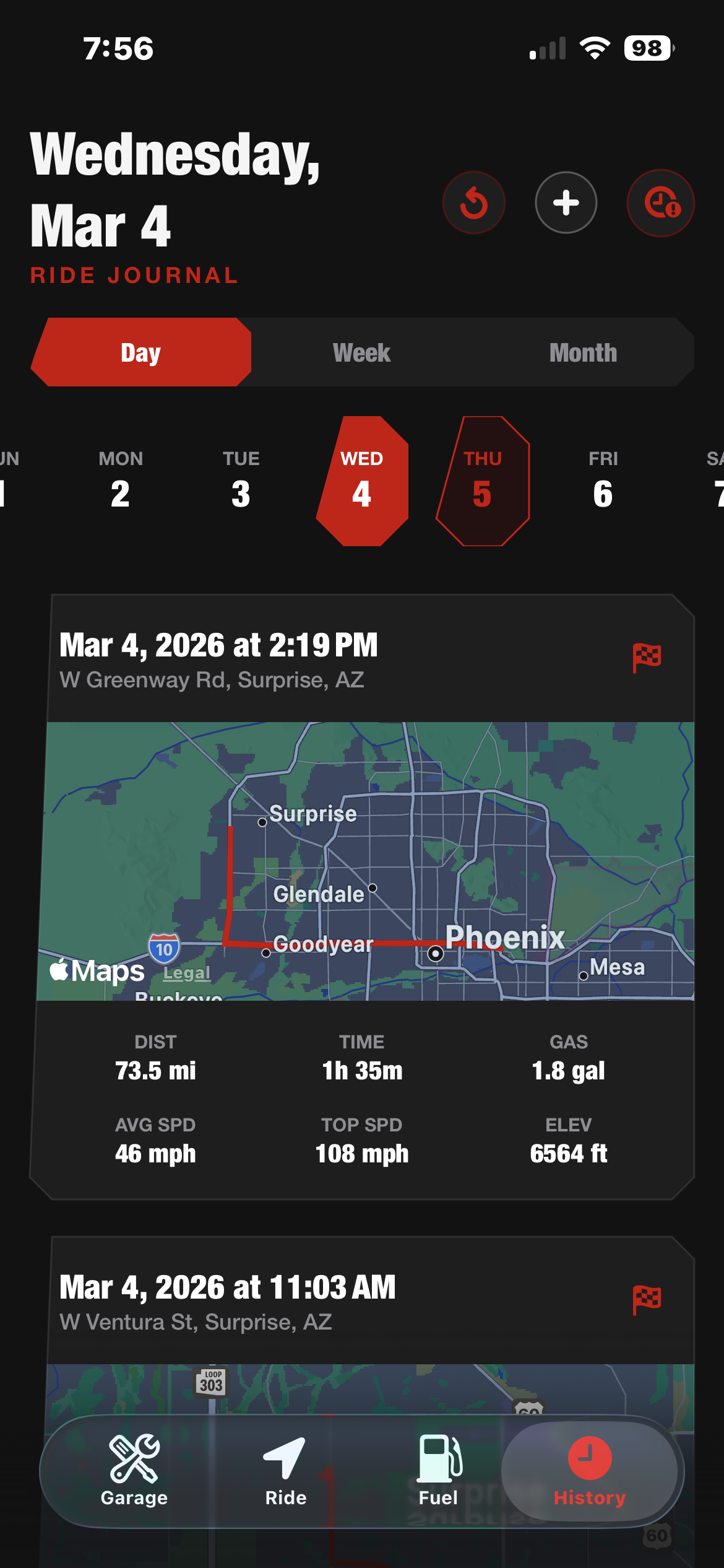 Ride Tracker screenshot
